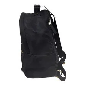 Calvin Klein Mini Back Pack Black Gold Zipper Adjustable Straps Pockets RN54163 Backpacks Calvin Klein Sandi Slim Backpack Black (LV04F3233G  main image 4